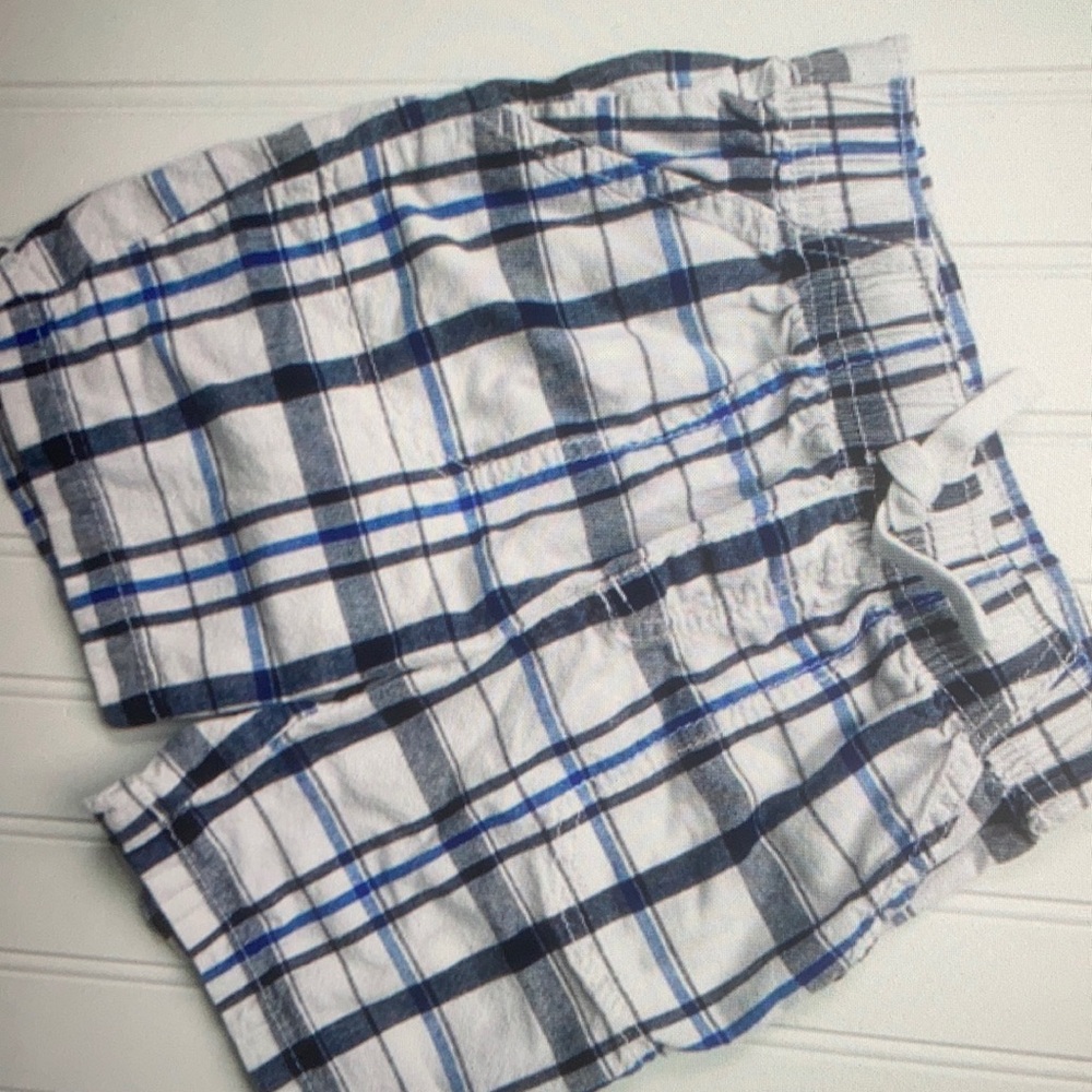 Jumping Beans Blue White Plaid shorts